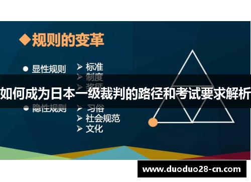 如何成为日本一级裁判的路径和考试要求解析