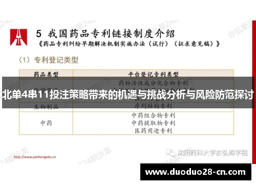 北单4串11投注策略带来的机遇与挑战分析与风险防范探讨